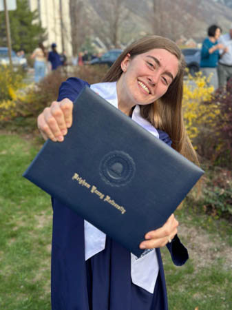 Rebekah Torgesen Holding Diploma