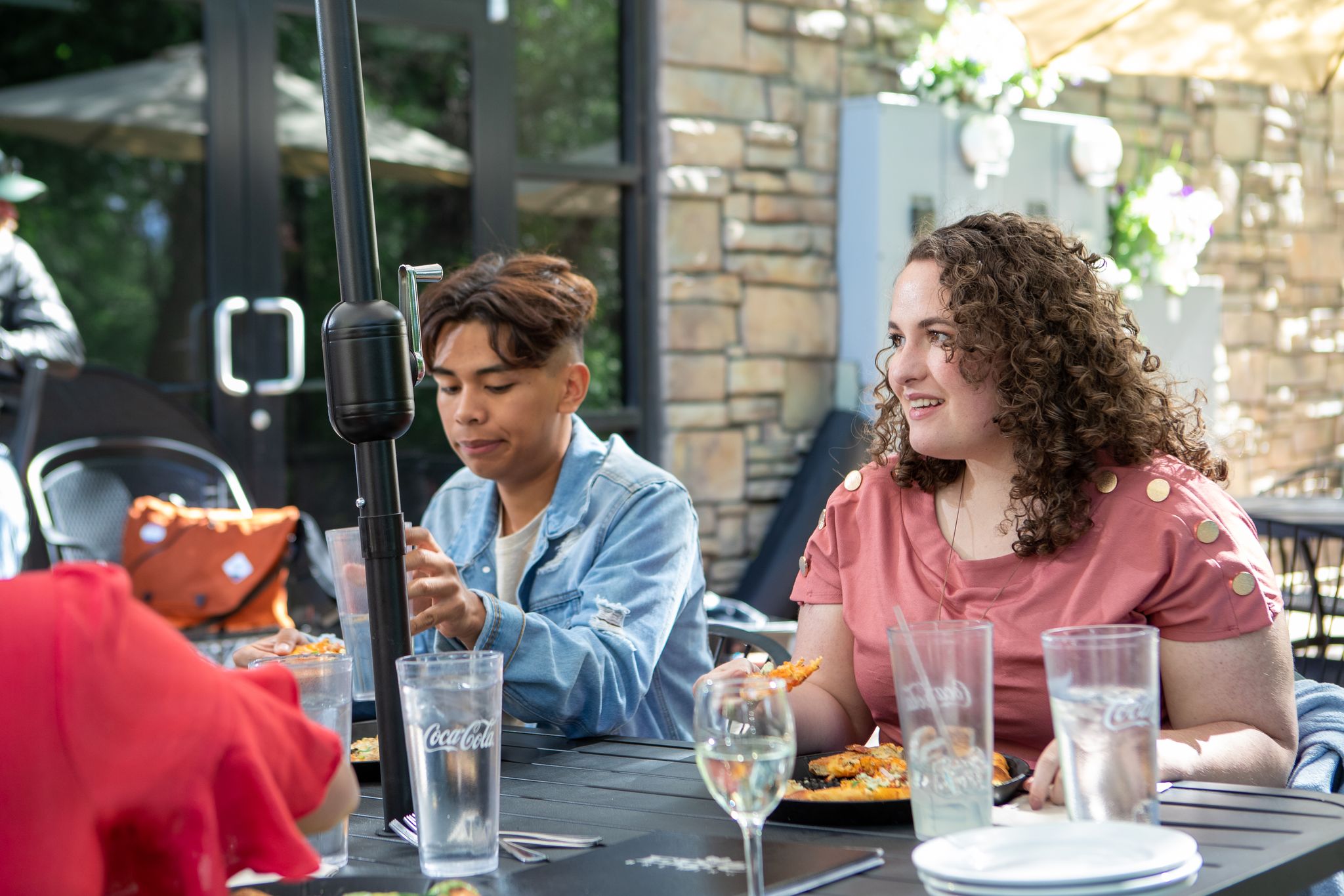 People eating food