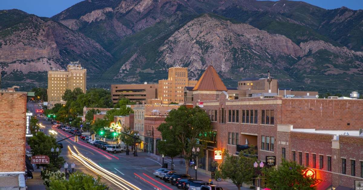 Ogden City at dusk
