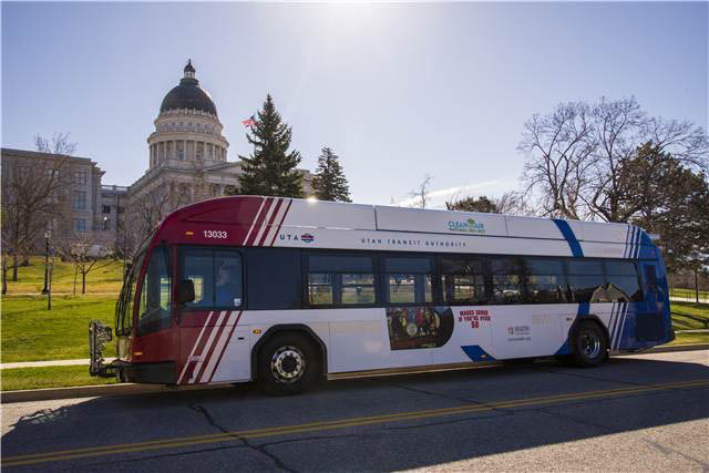 CNG Bus at Utah Capitol